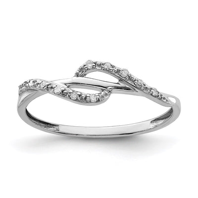 Sterling silver diamond ring