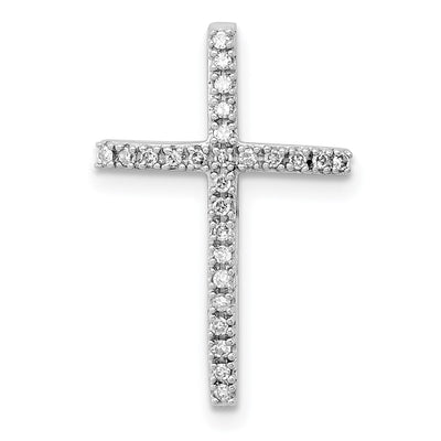 Sterling silver diamond cross chain