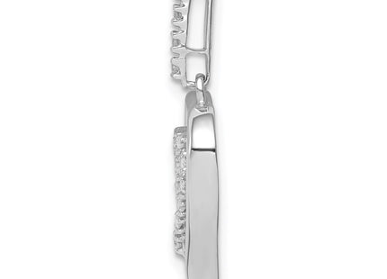 Sterling silver heart pendant, alternate view