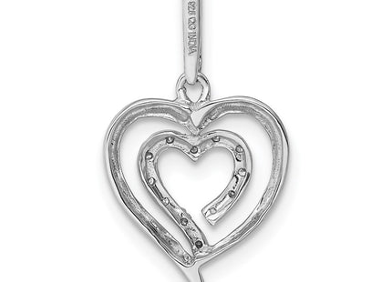 Sterling silver heart pendant, another view
