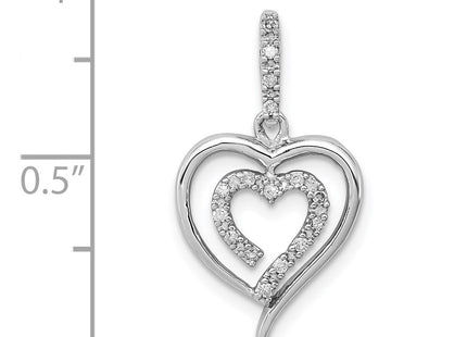 Sterling silver heart pendant, further view