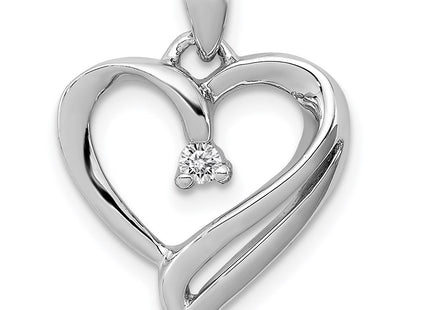 Sterling silver heart pendant