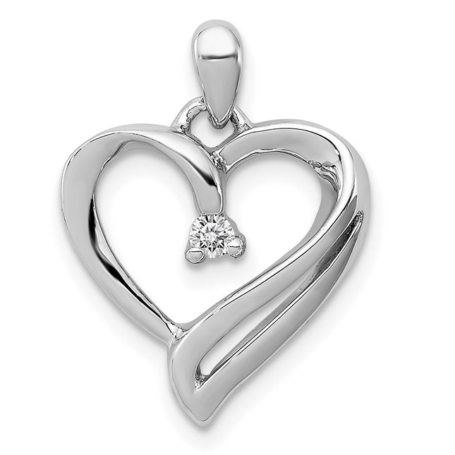 Sterling silver heart pendant