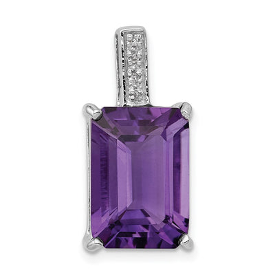 Sterling silver diamond pendant