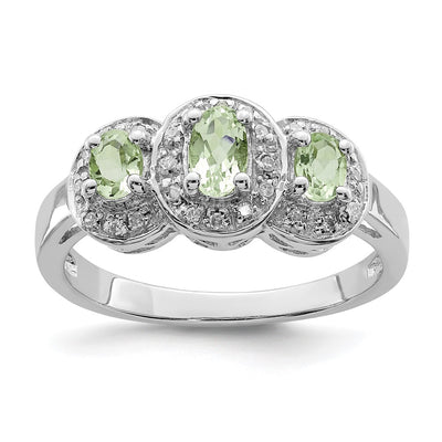 Sterling silver diamond ring