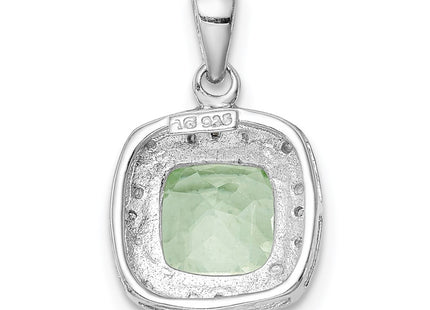 Sterling silver diamond pendant, further view
