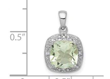 Sterling silver diamond pendant, another view