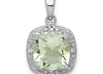Sterling silver diamond pendant