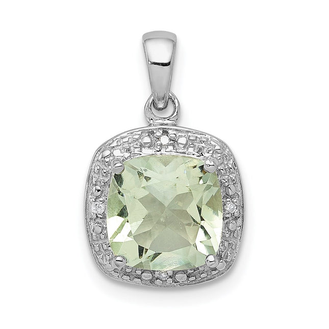 Sterling silver diamond pendant