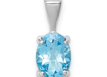 Sterling silver blue topaz pendant