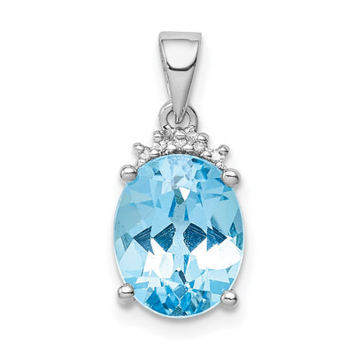 Sterling silver diamond pendant
