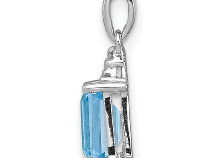 Sterling silver diamond pendant, alternate view