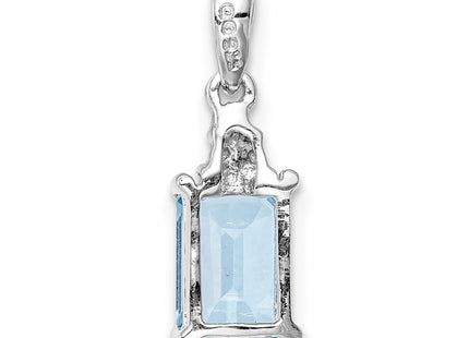 Sterling silver diamond pendant, further view