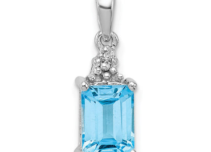 Sterling silver diamond pendant