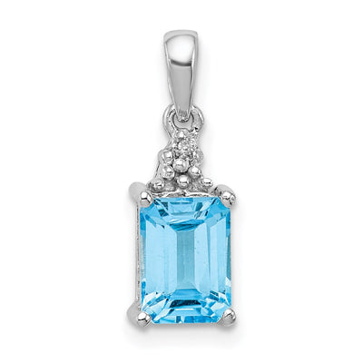 Sterling silver diamond pendant