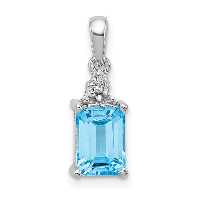 Sterling silver diamond pendant