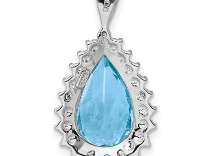 Sterling silver diamond pendant, another view