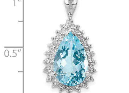 Sterling silver diamond pendant, further view