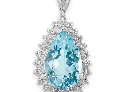 Sterling silver diamond pendant