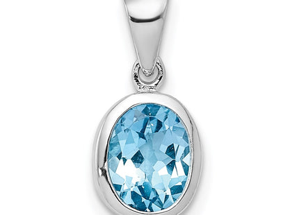 Sterling silver blue topaz pendant