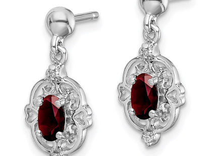 Sterling silver diamond earrings, alternate view