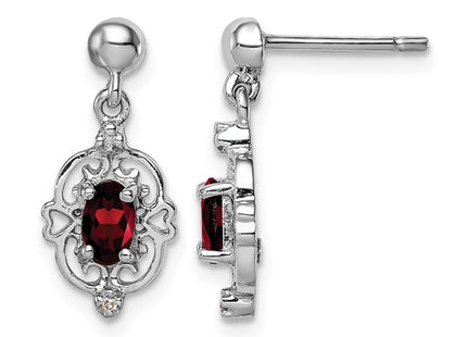 Sterling silver diamond earrings