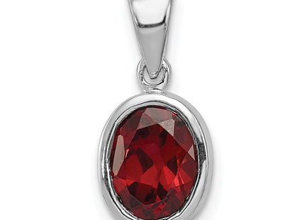 Sterling silver garnet pendant