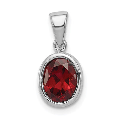 Sterling silver garnet pendant