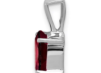 Sterling silver garnet pendant, alternate view