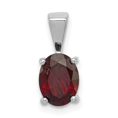 Sterling silver garnet pendant