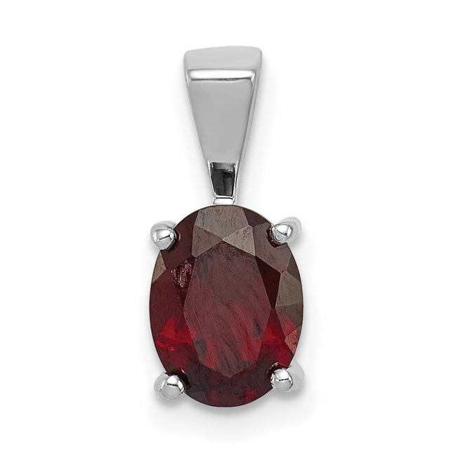 Sterling silver garnet pendant