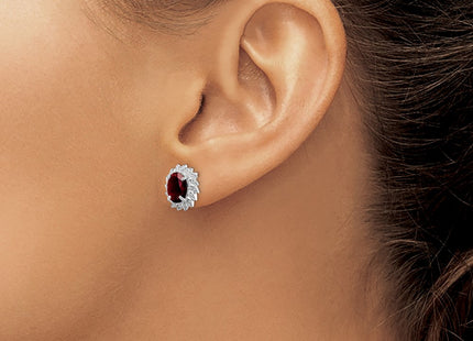 Sterling silver diamond earrings, another view