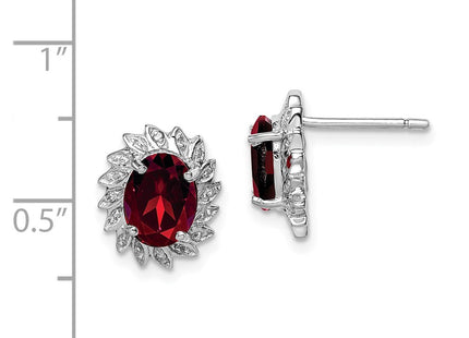 Sterling silver diamond earrings, further view