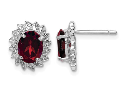 Sterling silver diamond earrings