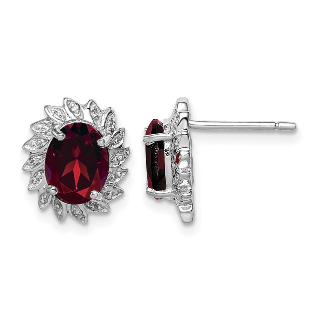 Sterling silver diamond earrings