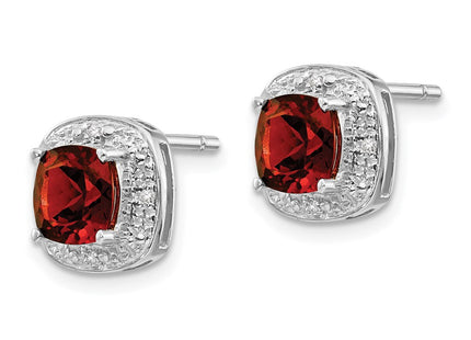 Sterling silver diamond earrings, alternate view