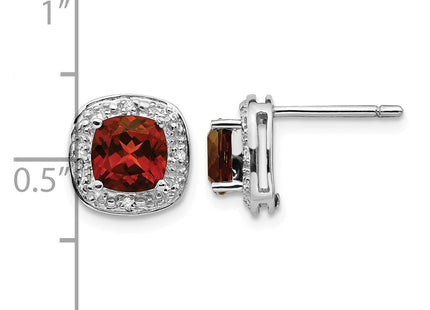 Sterling silver diamond earrings, further view