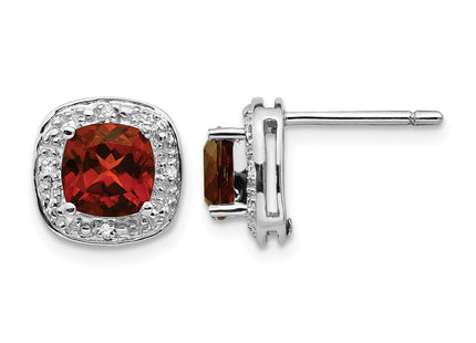 Sterling silver diamond earrings