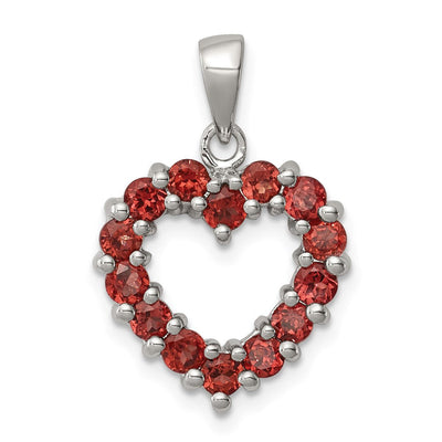 Sterling silver garnet pendant