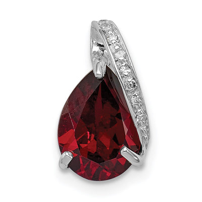 Sterling silver garnet pendant