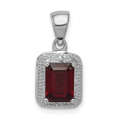 Sterling silver diamond pendant