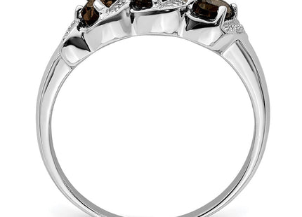 Sterling silver diamond ring, alternate view