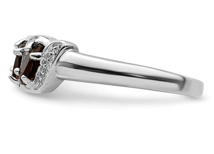 Sterling silver diamond ring, further view