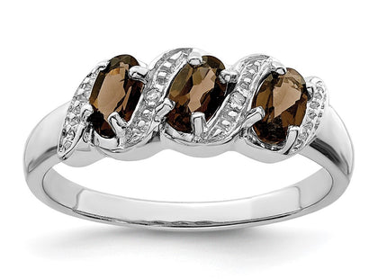 Sterling silver diamond ring