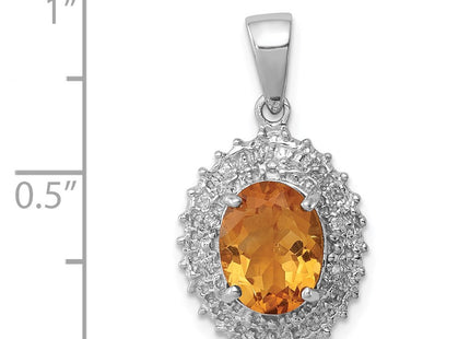 Sterling silver diamond pendant, another view