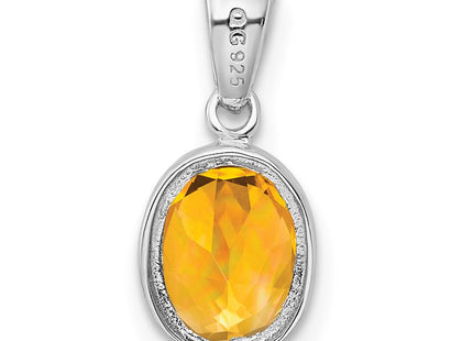 Sterling silver citrine pendant, further view