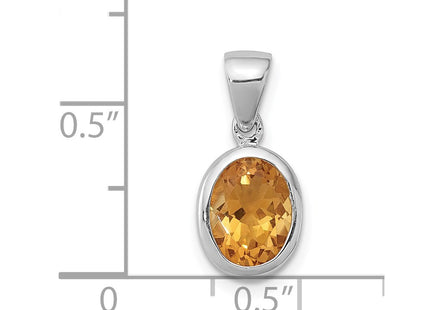Sterling silver citrine pendant, another view
