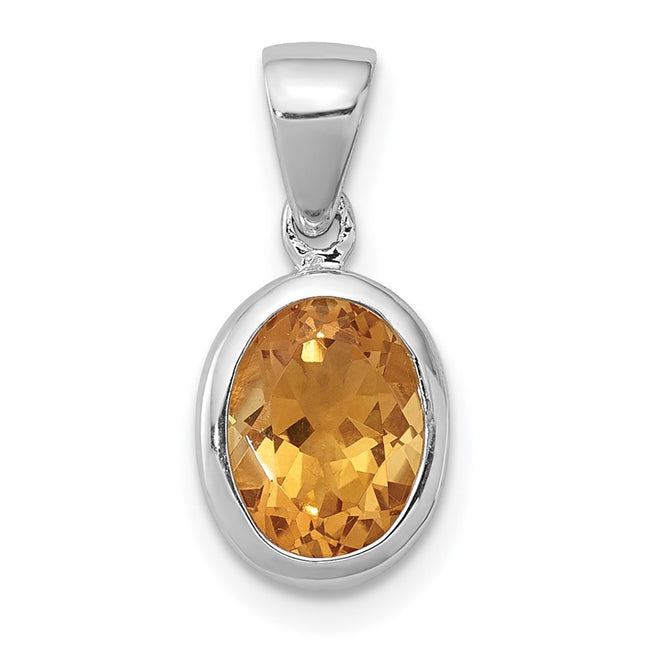 Sterling silver citrine pendant