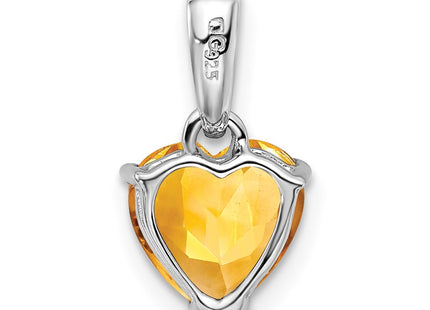 Sterling silver citrine pendant, further view