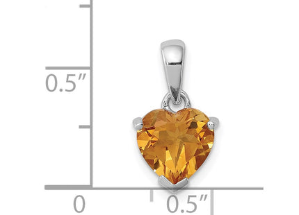 Sterling silver citrine pendant, another view